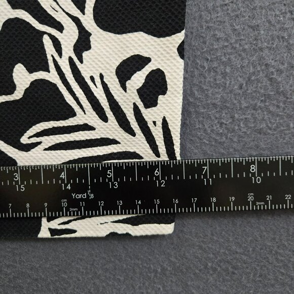 Talbots Hampshire Women 2 Black & White Textured Leaf Print Low Rise Ankle Pants - Picture 9 of 12